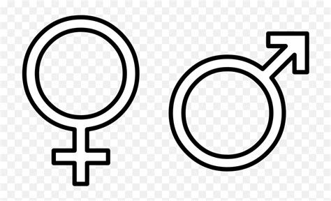 Gender Symbols Side - Male And Female Signs White Emoji,Gender Neutral ...