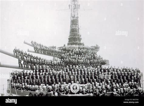 Crew of the USS Texas Stock Photo - Alamy