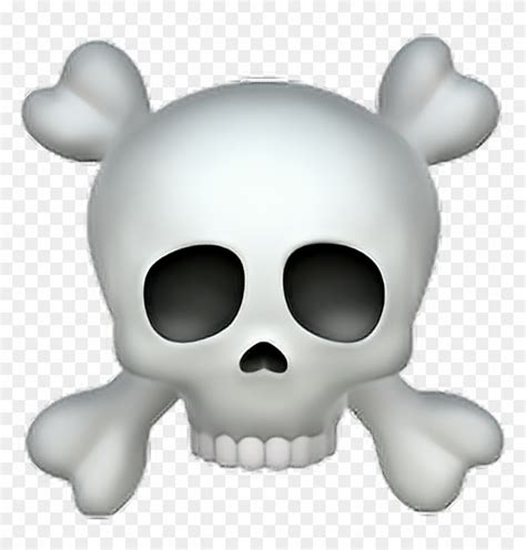 Skull Sticker - Skull And Crossbones Emoji, HD Png Download - 1024x1024 ...