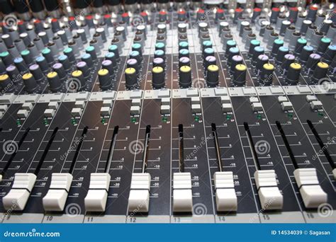 Mixing desk stock image. Image of industry, instrument - 14534039