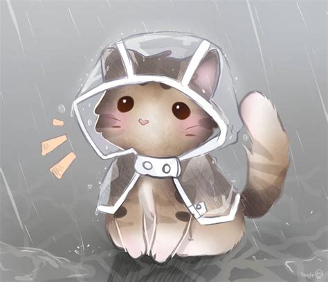 Raincoat Cat by SleepiiSheepu on DeviantArt