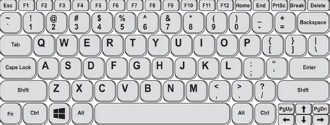 Laptop Keyboard Layout Printable