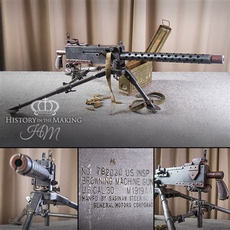 American 1919-A4 Browning Light Machine Gun- 30 cal- Deactivated - UK ...