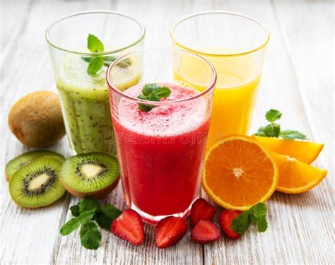 Healthy fruit smoothies stock image. Image of green - 172200199