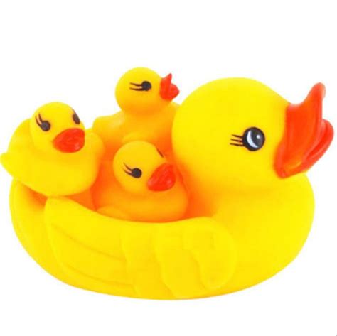 2019 Yellow Rubber Duck Baby Bath Toy Set Squeeze Squeaky Floating ...