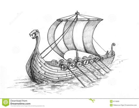 How To Draw A Viking Boat