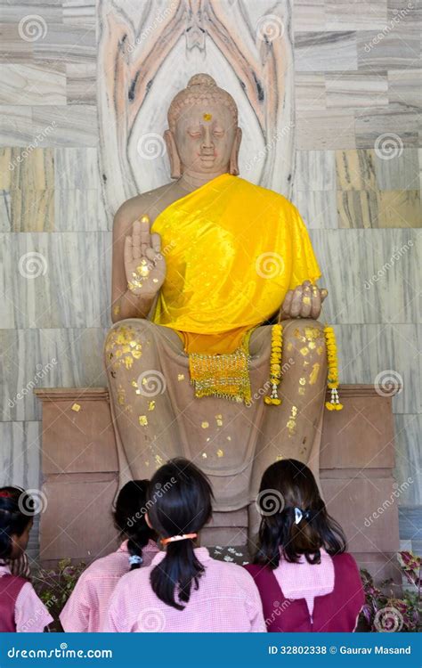 Buddha Statue at Sarnath editorial stock photo. Image of exterior ...