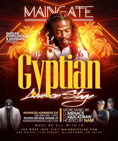 Gyptian Live on Stage Tickets Boletos at MainGate Nightclub | Allentown ...