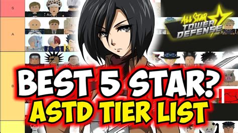 Who Is The Best 5 Star In Astd 5 Star Tier List All Star Tower Defense ...