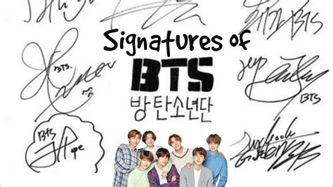 BTS Signatures Members KPOP Vector Files In Svg, Png, Eps And Pdf ...