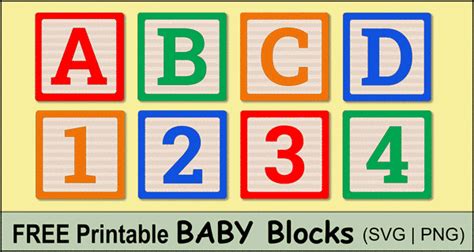 Baby Blocks Alphabet (Free Printable Letters & Numbers) – DIY Projects ...