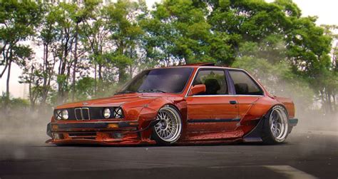 BMW, M3, E30, orange bmw coupe #Red #Tuning #M3 #BMW #E30 #RB #Stance # ...