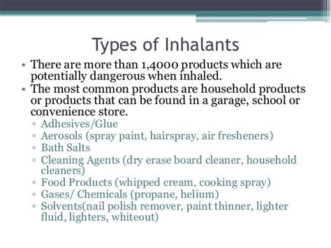 Inhalants teachback