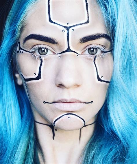 Futuristic Robot Makeup