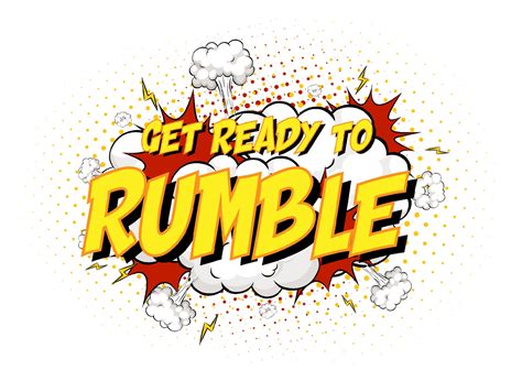 Word Get ready to rumble on comic cloud explosion background 3223096 ...