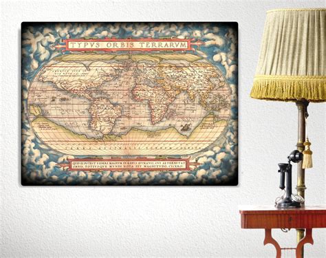 Old World Map Canvas Print Antique Canvas World Map Large