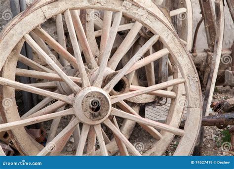 Old wagon wheels stock image. Image of vintage, shape - 74527419