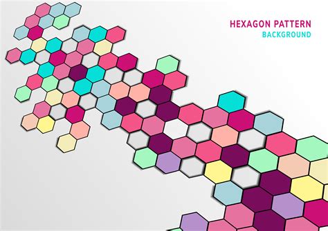 Colorful Hexagon Pattern Interlocking Shapes Background 1105457 Vector ...