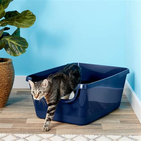 Frisco High Sided Cat Litter Box, Navy, Extra Large 24-in - Chewy.com