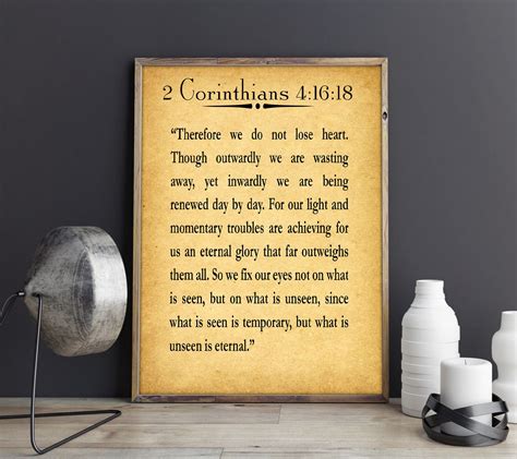 Bible Quote from 2 CORINTHIANS 4:16-18 St Paul