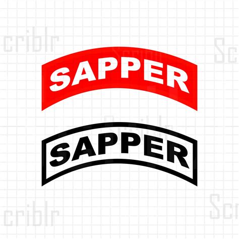 Army Sapper Tab SVG Vector Cutfile - Etsy UK