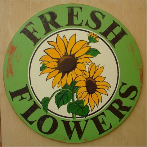 Vintage style fresh flowers sign by Vintage sign projects. | Vintage ...