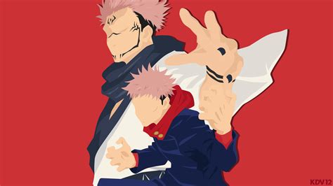 Ryomen Sukuna and Yuji Itadori || Made using Adobe Illustrator ...