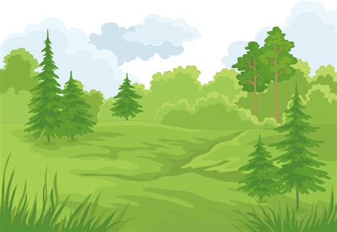 Forest Background Cartoon Vector | Diamond Ring Case