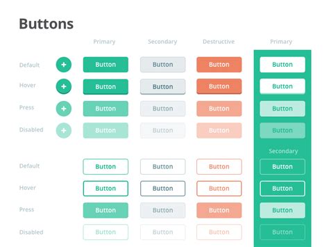 UI Kit - Buttons | Ui design principles, Ui design, Ui design inspiration