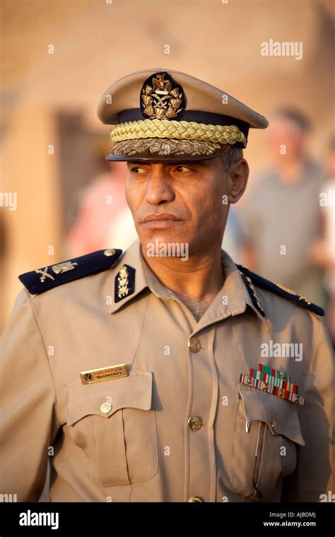 Senior Egyptian Police Officer at the Temple of Abu Simbel Upper Egypt ...