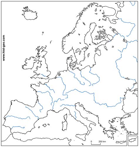 Printable Physical Outline Map Of Europe | Printable Map of The United ...