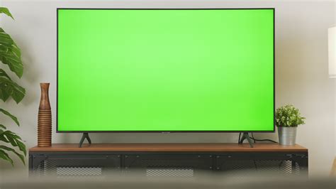 Zoom Out on TV with Green Screen in Living Room 2039651 Stock Video at ...