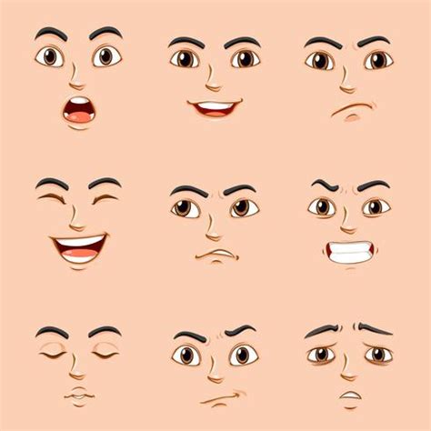 Different facial expressions of human 520213 Vector Art at Vecteezy