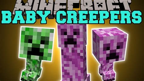 Minecraft: BABY CREEPERS MOD (FEMALE CREEPERS, CREEPER ARMOR ...