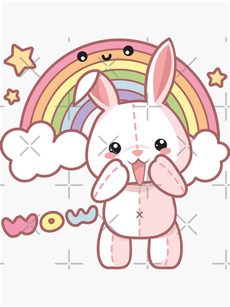 "Kawaii Bunny" Sticker for Sale by VanyNany | Redbubble