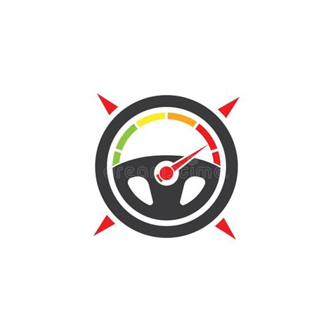 Car Steering Wheel Compass Concept Logo Icon Vector Illustration Stock ...