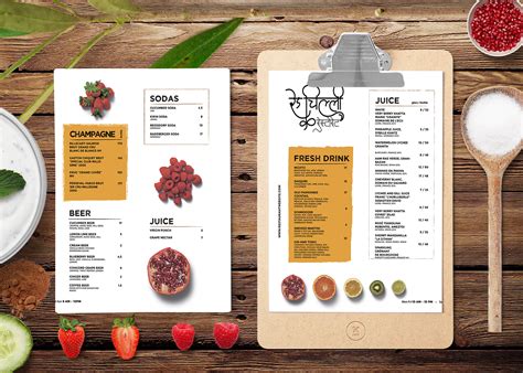 Flat Healthy Menu Template - 99Effects