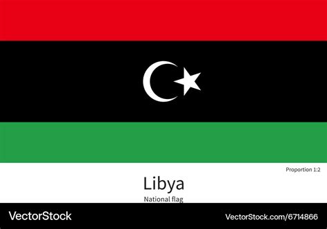 National flag of Libya with correct proportions Vector Image