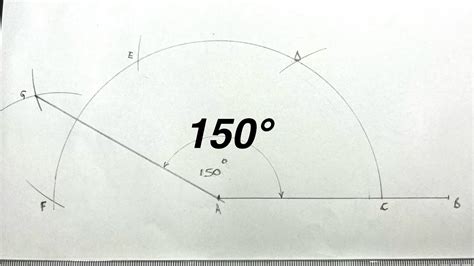 How To Construct 150° Angle || 150 Degree Angle. - YouTube