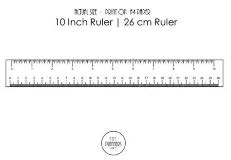 Ruler 6 Inches Actual Size