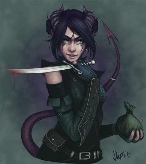 Tiefling Rogue Illustration, Linn Kristine Pettersen on ArtStation at ...