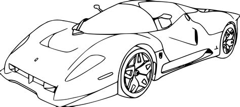 Coloriage voiture de course Ferrari à imprimer