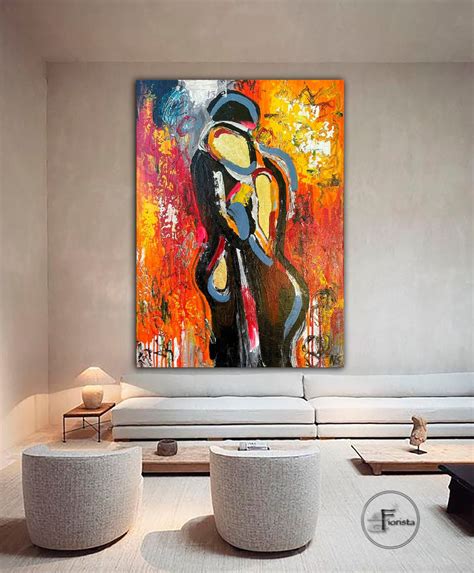 Original Modern Abstract Painting on the Wall Bright Colorful - Etsy