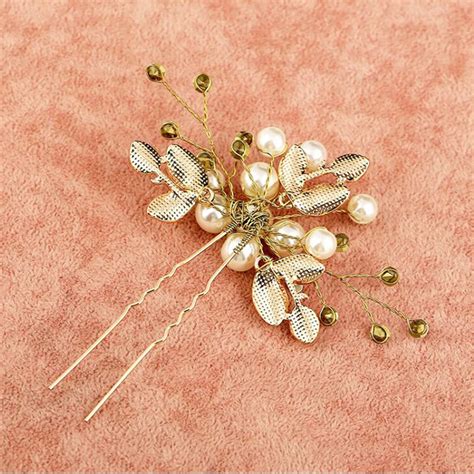 2PCS Hair Pins Decorative U Shaped Bridal Barrettes Hair Clips for ...