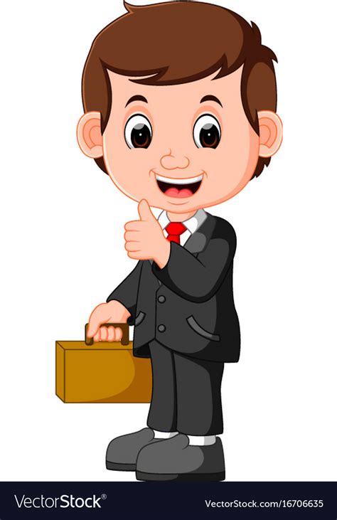 Cute businessman cartoon Royalty Free Vector Image