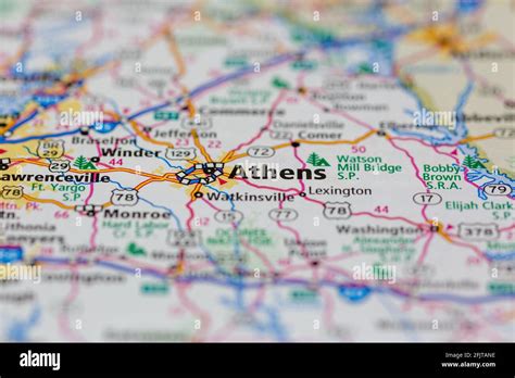 Athens georgia on a map hi-res stock photography and images - Alamy