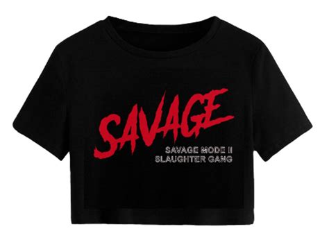 21 Savage Merch Cropped Black T-Shirt | WHAT’S ON THE STAR?