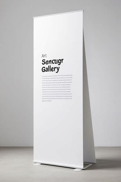 Premium Photo | PopUp Art Gallery Artist Statements Signage Mockup with ...