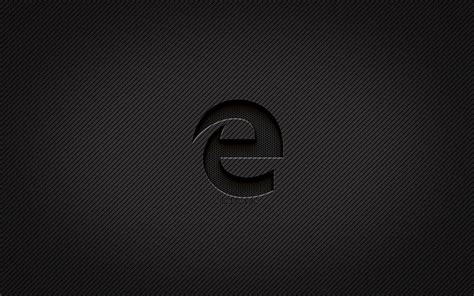 Logotipo de carbono de Microsoft Edge, arte grunge, de carbono ...