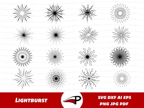 Light Rays Clipart Black And White